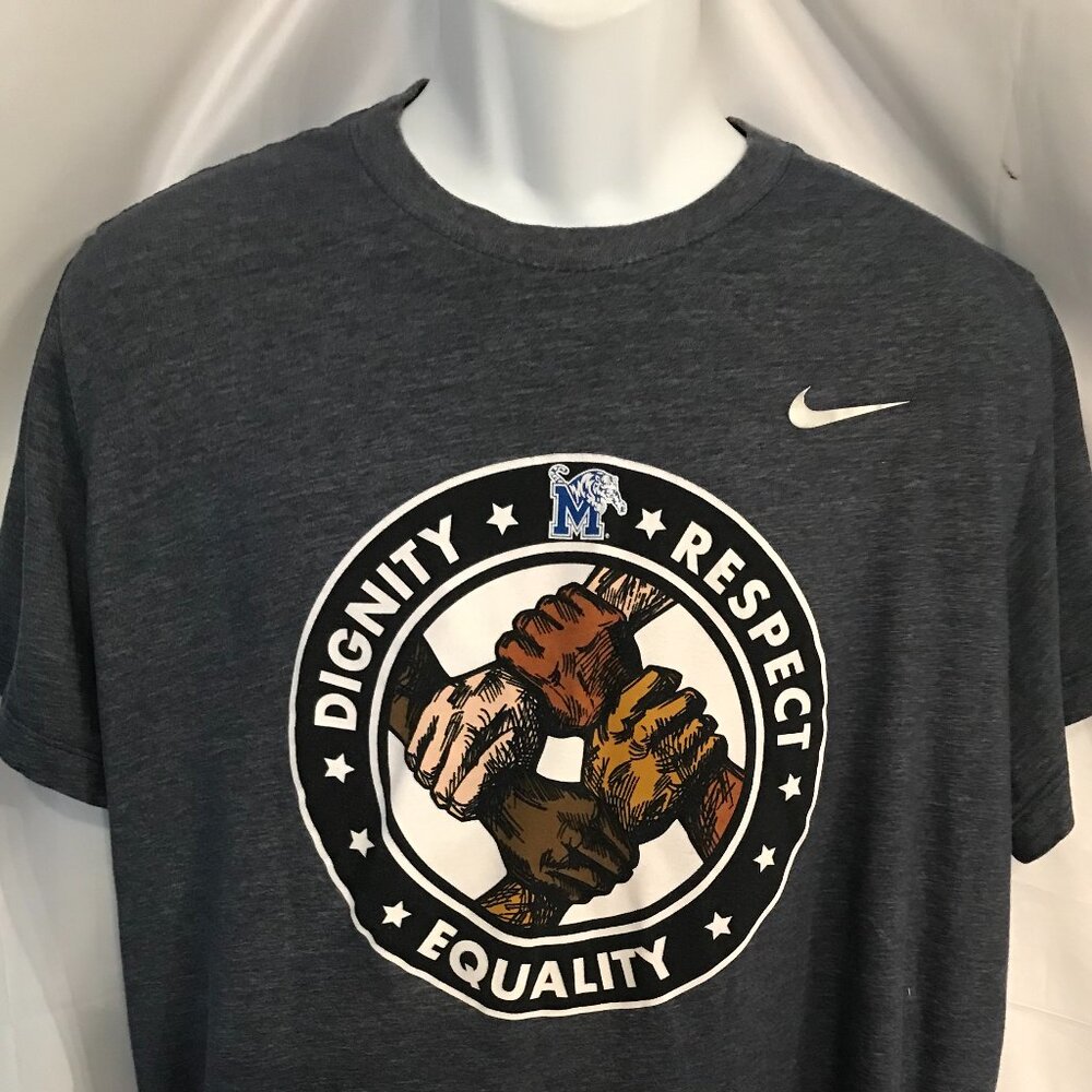 Nike MSU Dignity/Respect/Equality Shield Activewear Sport Cut Tee Shirt #307 - Picture 2 of 5